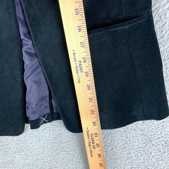 J. Crew 365 Going Out Blazer Jacket Women's 4 Black Velvet Stretch Open Front - Picture 11 of 14